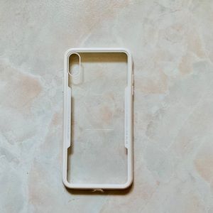 Xs Max case clear back with white bumper